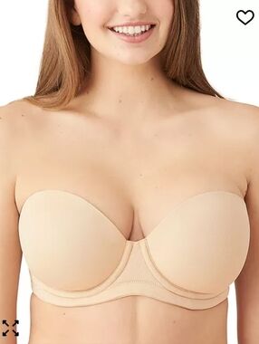 Wacoal Red Carpet Full Figure Underwire Strapless Bra Size 32D Nude Beige NWT